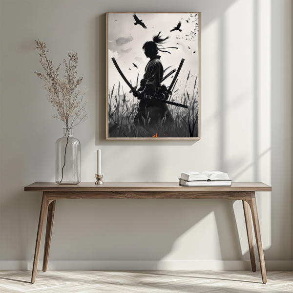 Silent Samurai - Digital Art Print"