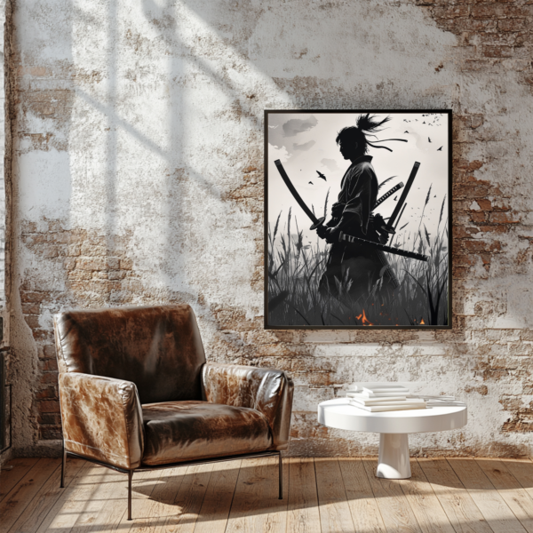 Silent Samurai - Digital Art Print" - Image 2